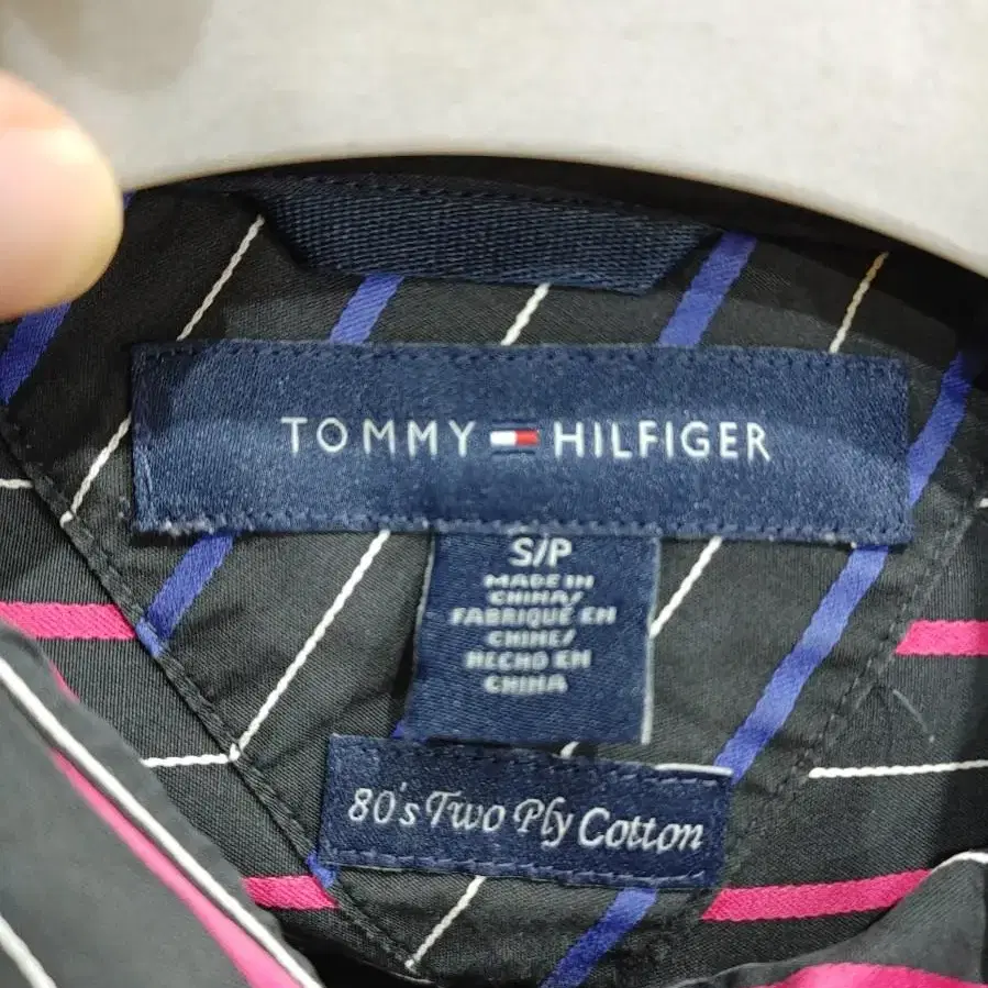 TOMMY HILFIGER 타미 힐피거 투톤 스트라이프셔츠