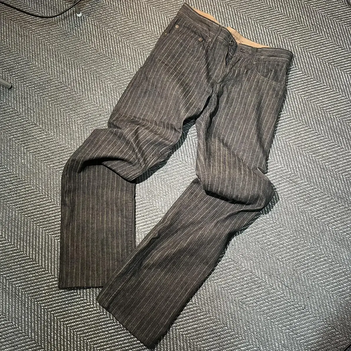 (29)stripe carpenter pants