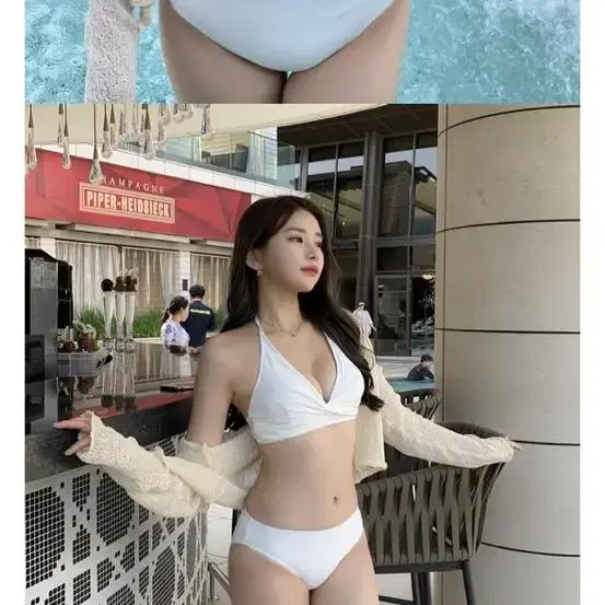 마이빈 슬라임 홀터 비키니 세트 모노키니 수영복 래쉬가드 비치웨어