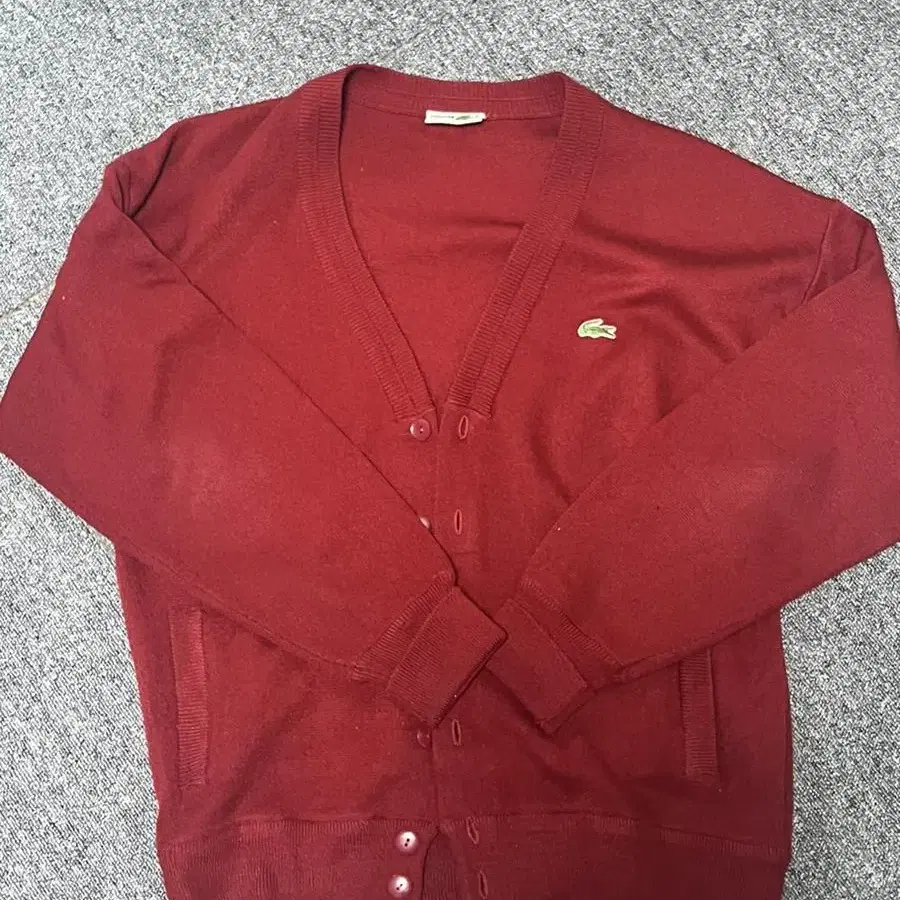 Chemise Lacoste 버건디 가디건 M