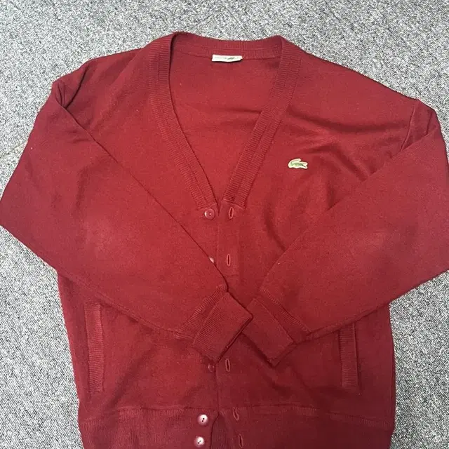 Chemise Lacoste 버건디 가디건 M