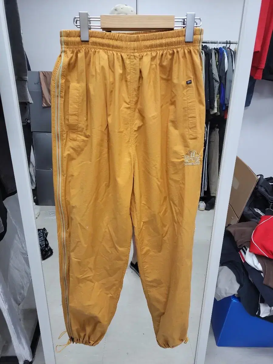 Vintage Woven Two-Way Zipper String Track Pants L