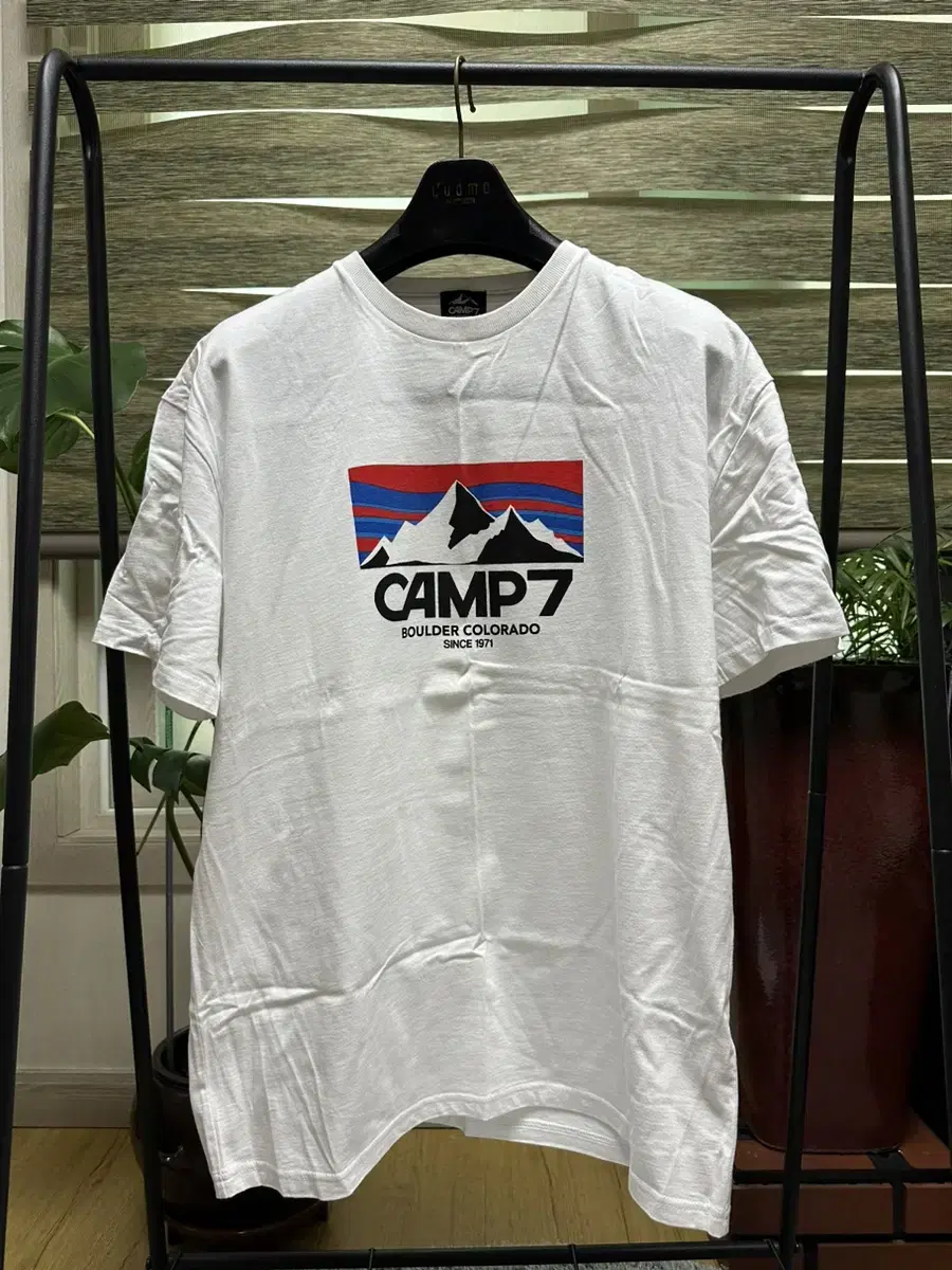 [XL]11.CAMP7 Logo Short Sleeve T-Shirt (White)