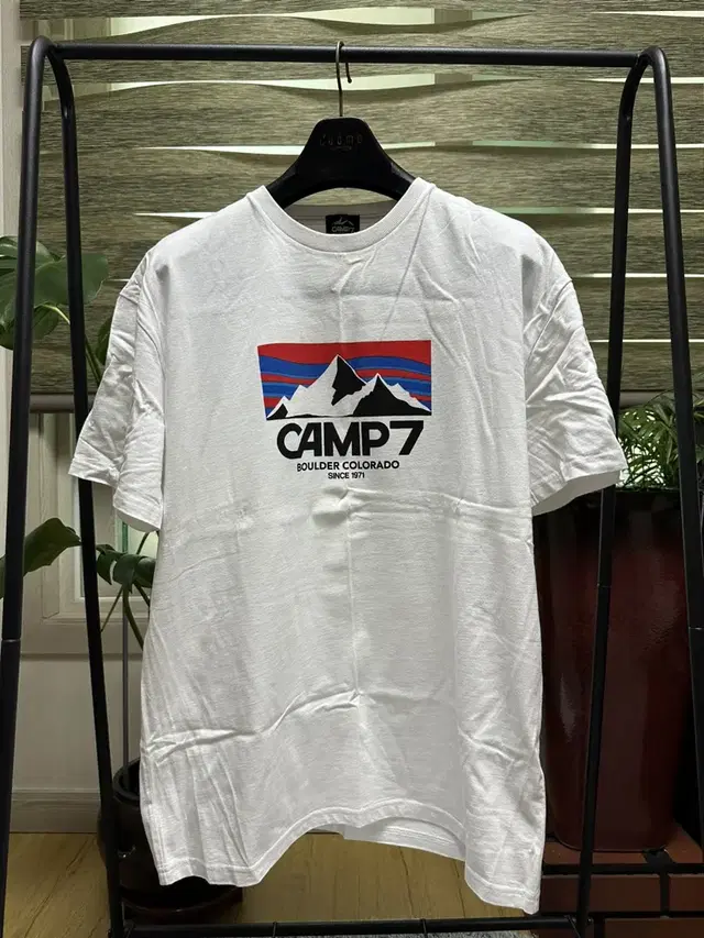 [XL]11.CAMP7 로고 반팔 티셔츠 (화이트)