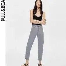 (32)PULL&BEAR 여성 워싱그레이 스트릿룩 청바지