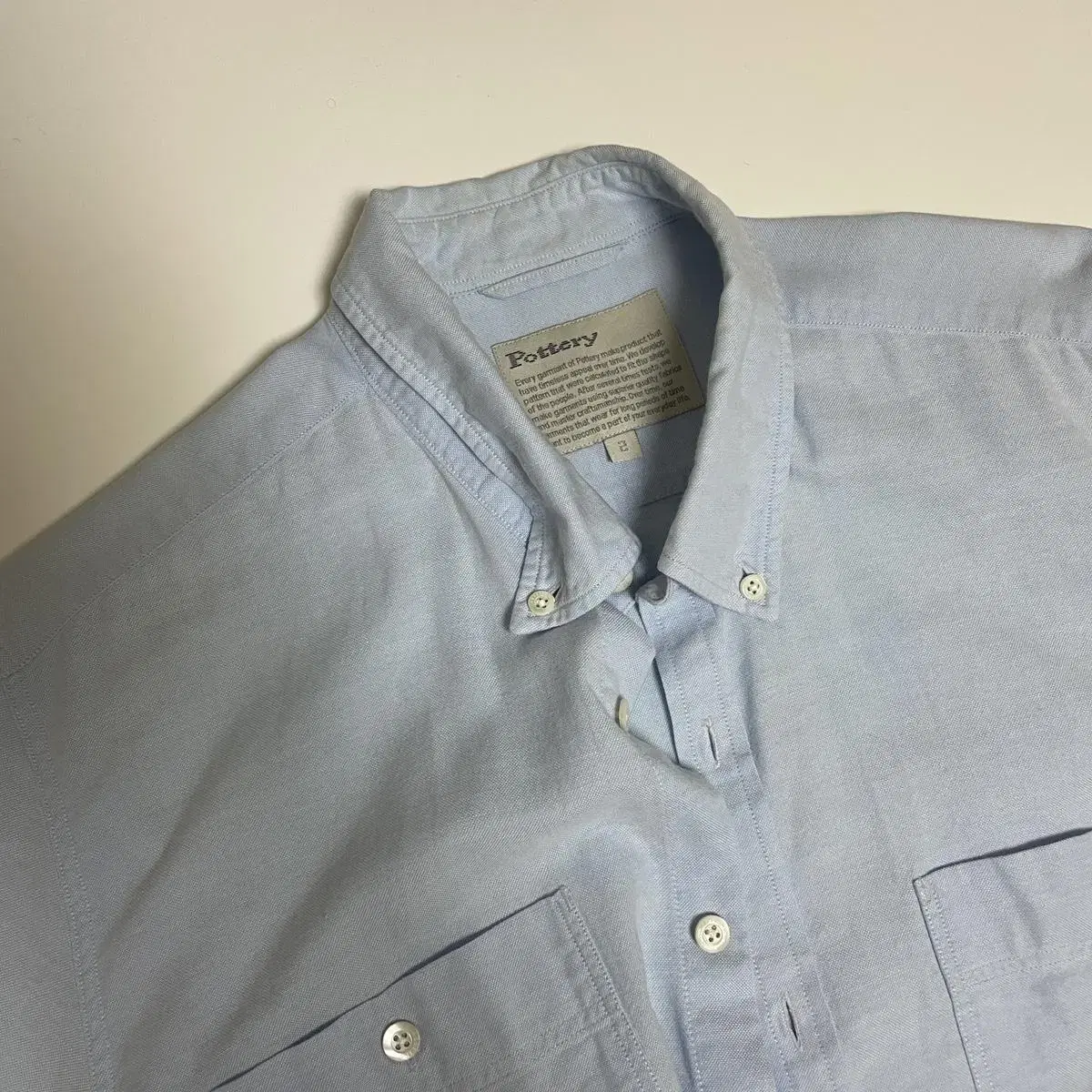 Pottery Supima cotton shirt in sax color 2 sizes