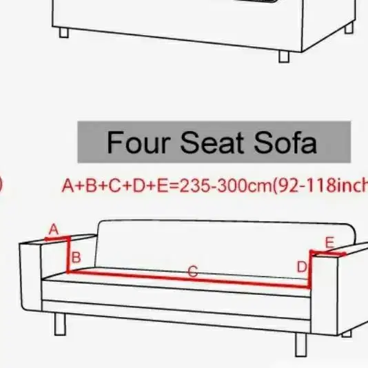신축성 자카드 소파 커버 3~4인용