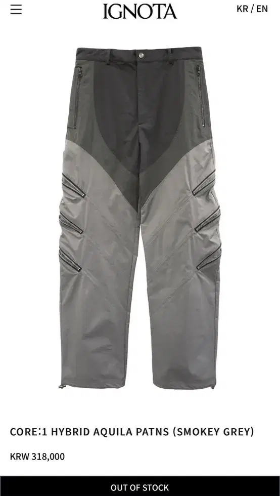 L) Ignotta Core 1 Hybrid Aquila Pants Gray