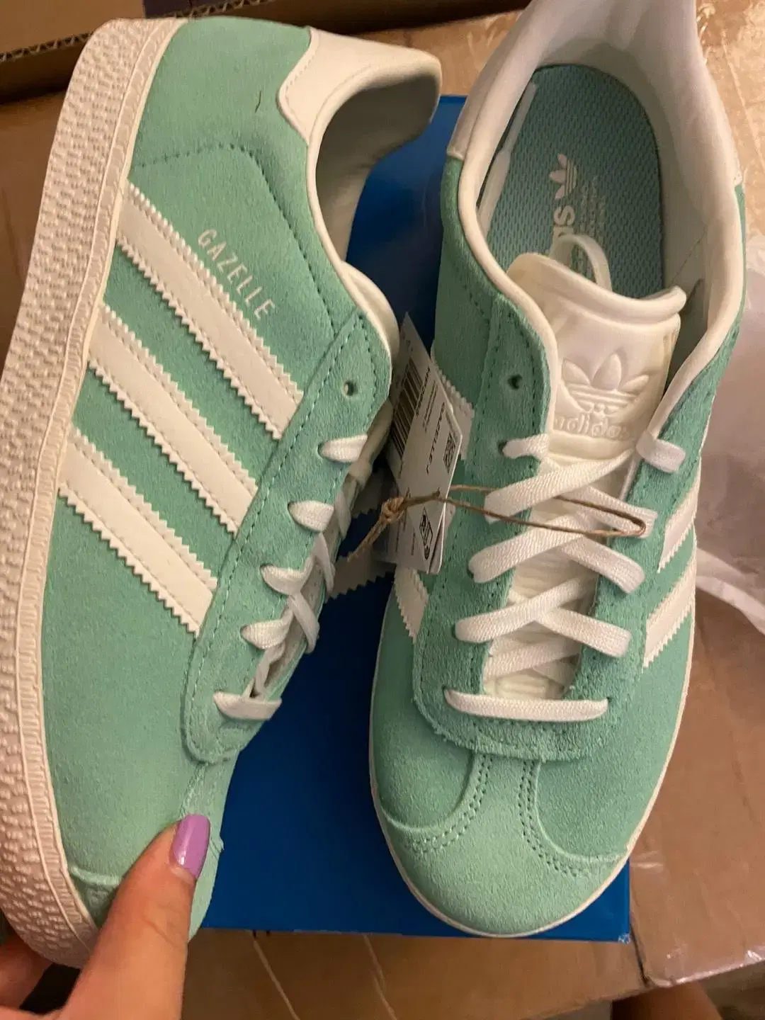 New Product) 225 Gazelle E.Ji Green Adidas Sneakers Gazelle Mint 225