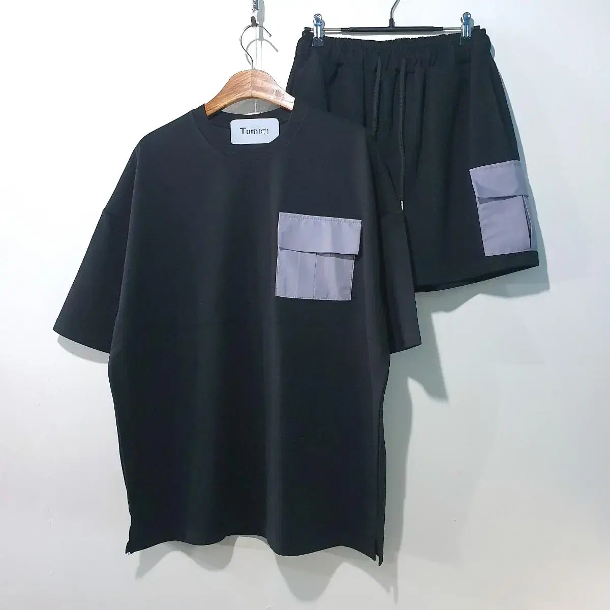 SS신상) NP 포켓 카고 반팔세트 2color M~XL