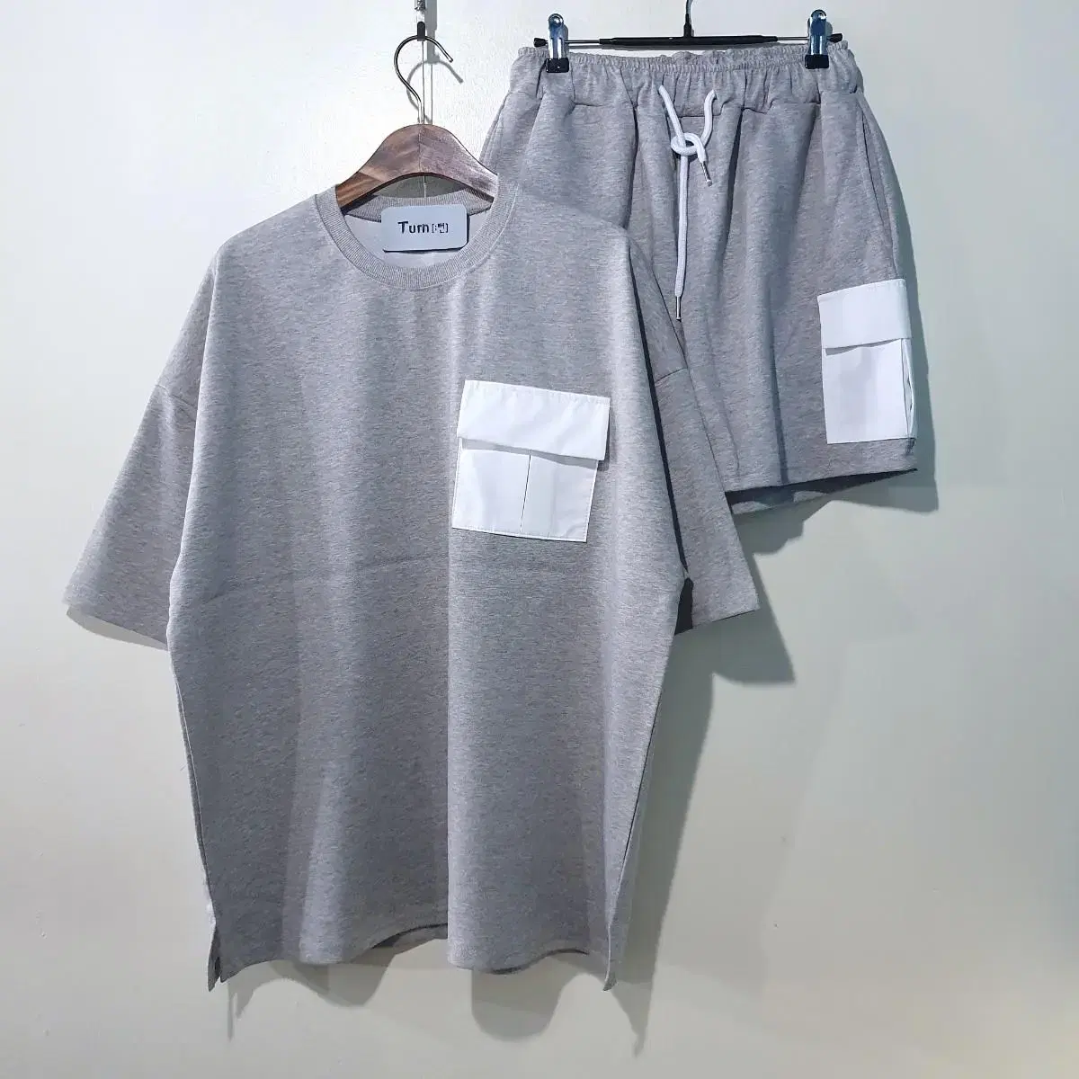 SS신상) NP 포켓 카고 반팔세트 2color M~XL