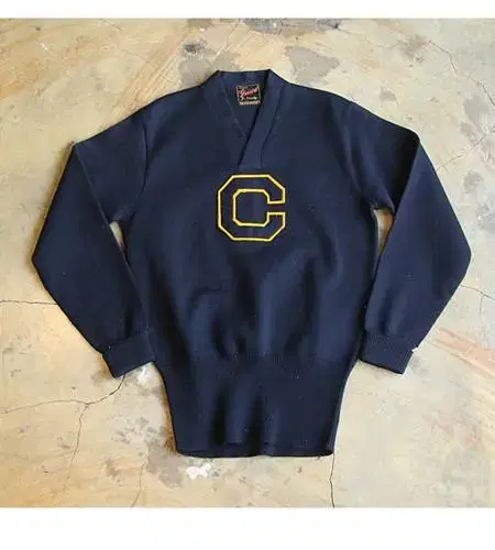 50's Original Vintage Letterman Knit