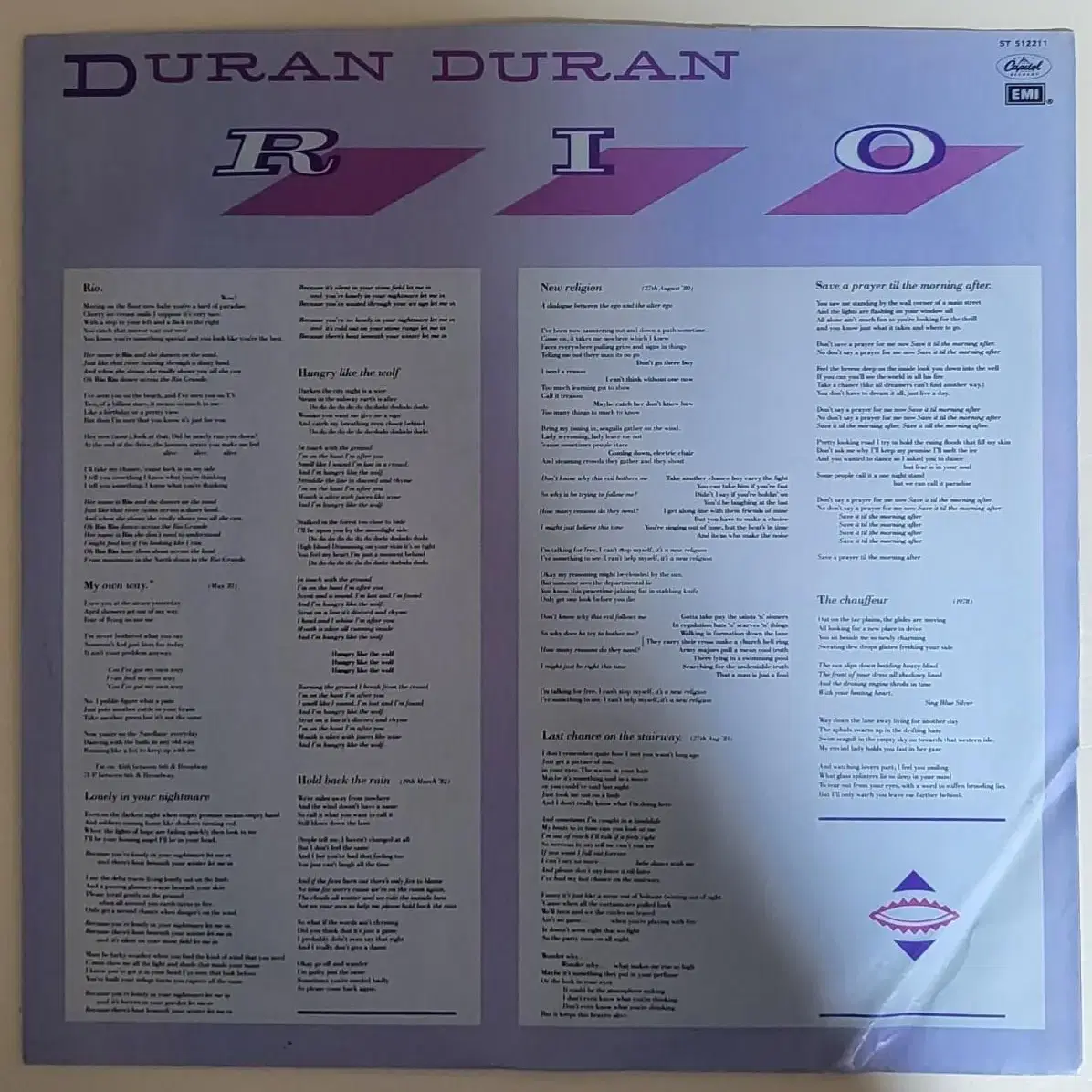 (수입LP) DURAN DURAN