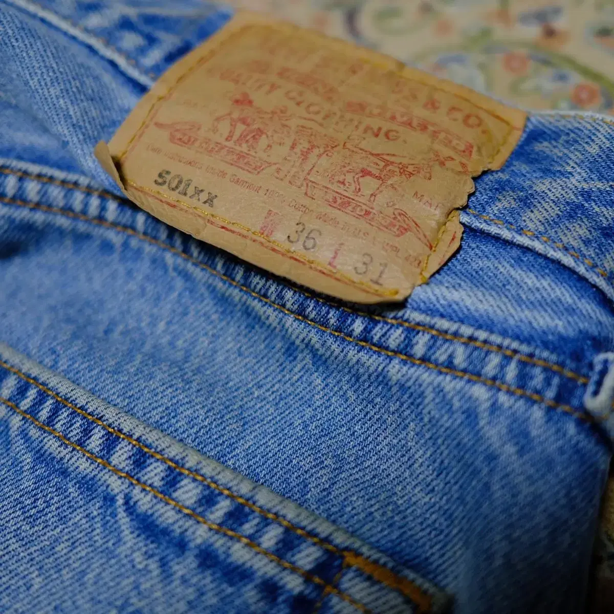 90s Levis 501xx Usa W36 (실사이즈33~34) 콘밀원단