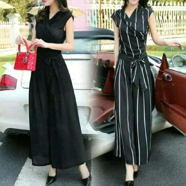 EN986 Min. sleeveless chiffon jumpsuit strappy 55-1 pc black 55-1 pc