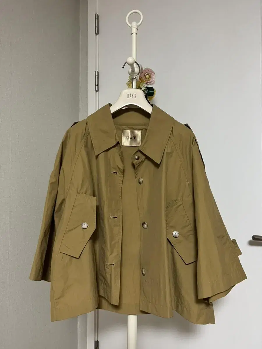 Short Trench Coat Yel Ochre Color