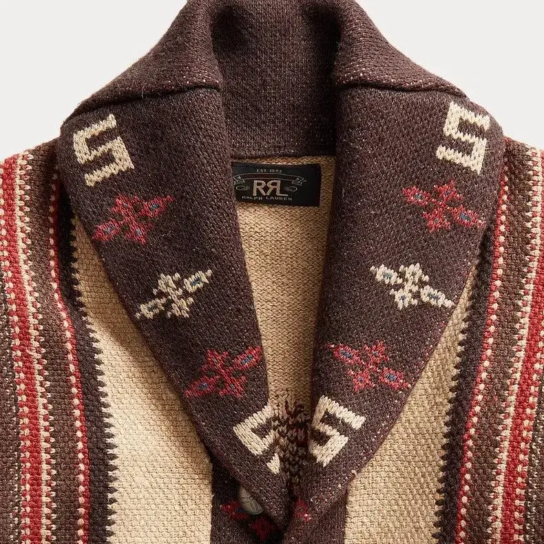 할인!!! RRL Jacquard-Knit Ranch Card