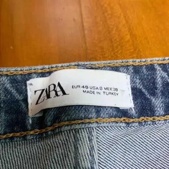 ZARA 자라 정품 여성용 데님 청바지 롤업 컷팅진