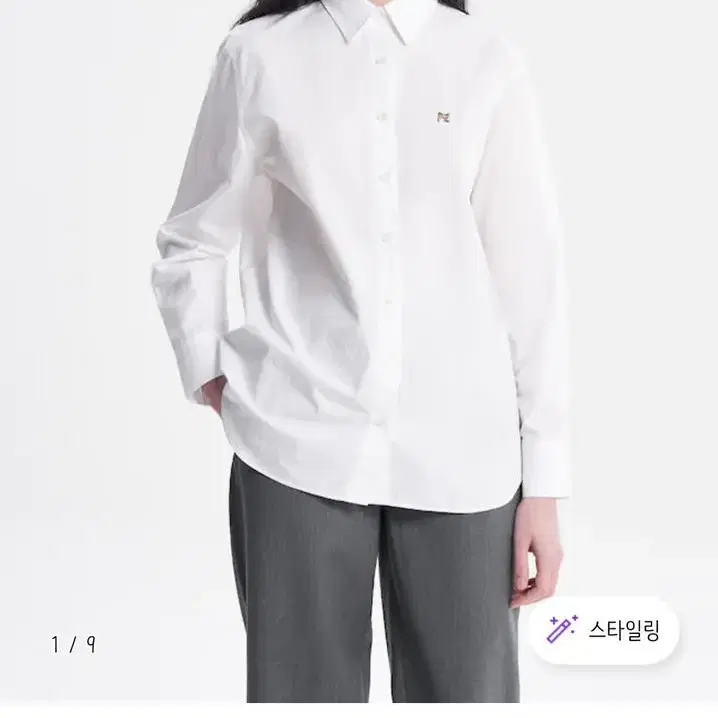 메종키츠네 셔츠 Women Fox Head Classic Shirt