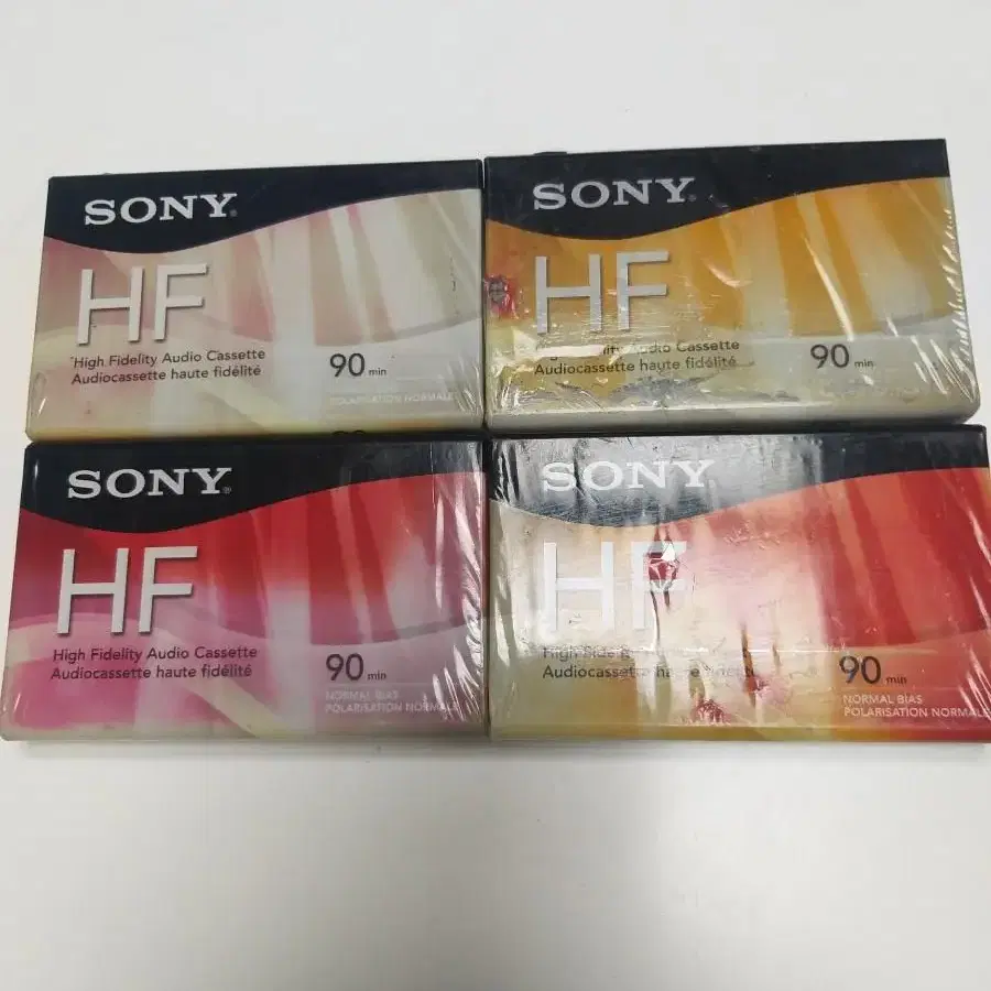 소니 카세트 공 테이프 4개일괄 ,sony HF 90