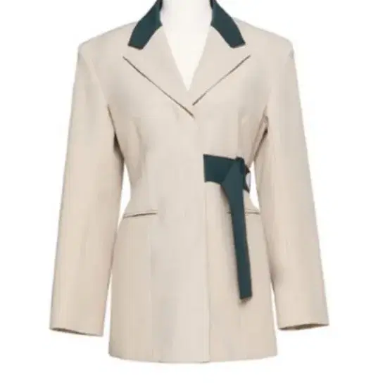 에일라 HIDDEN BUTTON BELT JACKET - IVORY 추자