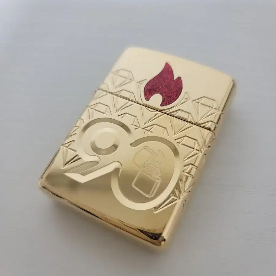 한정판 49866 ZIPPO 90TH COY GOLD W SERIALI