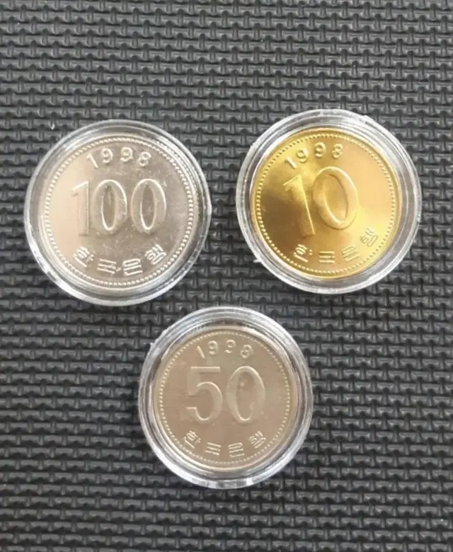 한국은행 1998년 100.50.10원 3종주화(특년).주화 화폐 동전