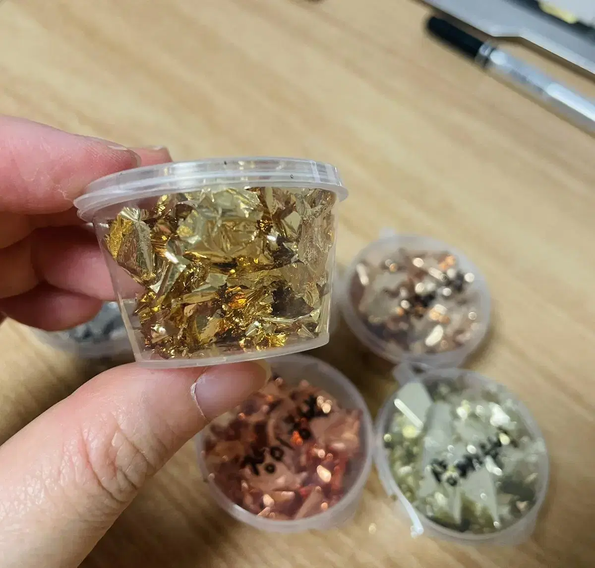 6 types of thin gold and silver foil for resin, nail art, and art