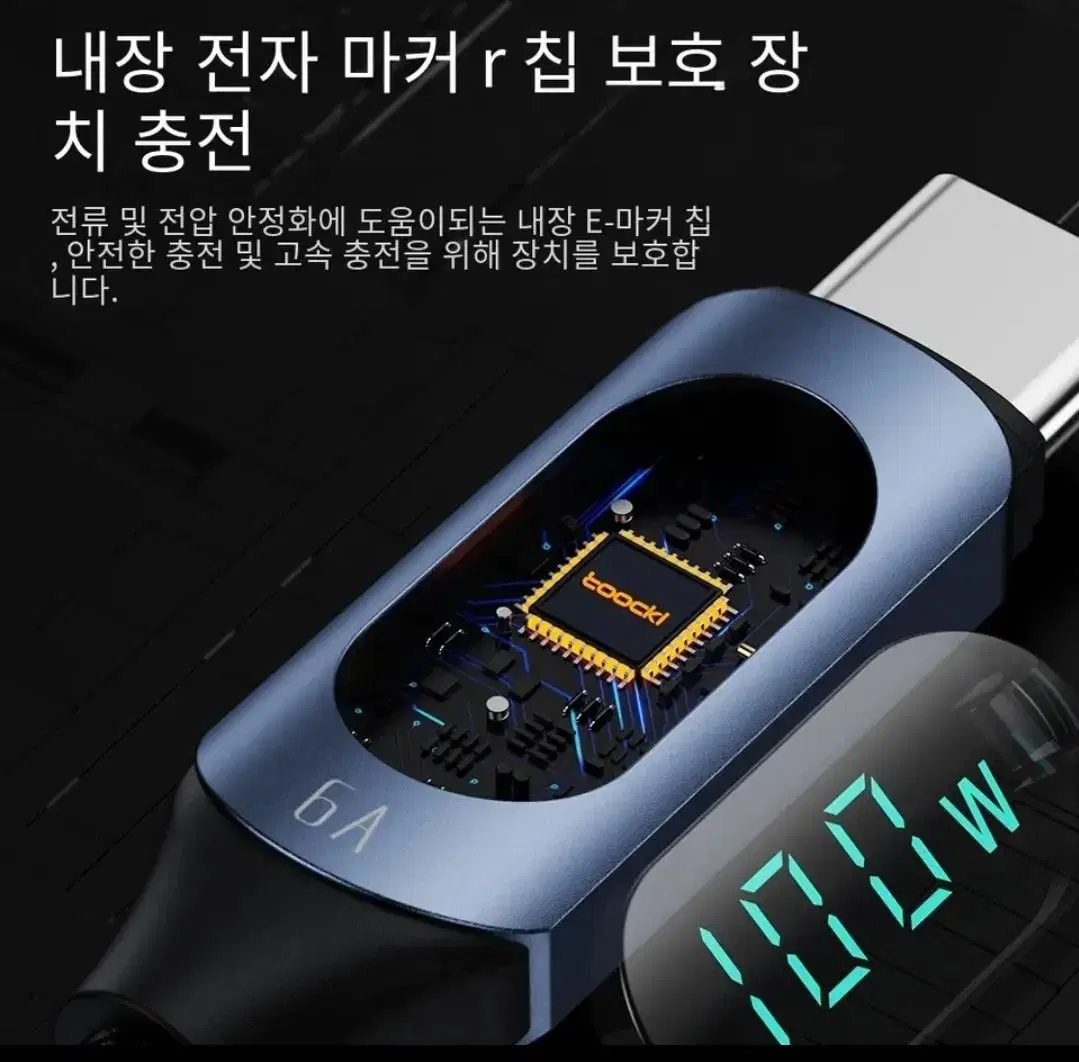 Ultra-fast 100W display Type-C 2M charging cable