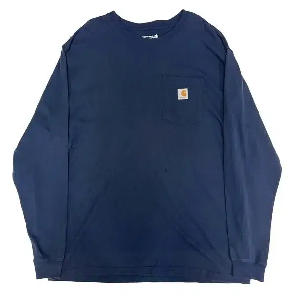 CARHARTT 칼하트 네이비 포켓 오버핏 긴팔티셔츠(XL)