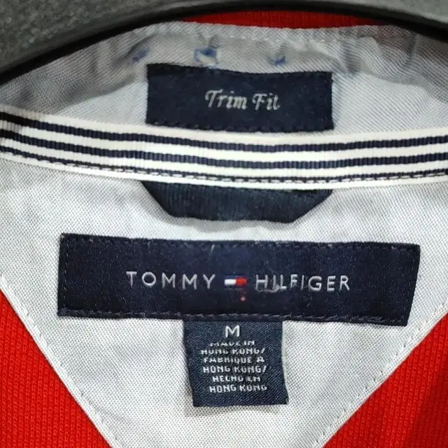 TOMMY HILFIGER 타미 힐피거 남성 반팔카라티(레드