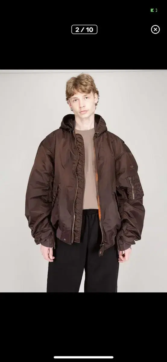 Balenciaga / 3B Hooded bomber brown / 2size