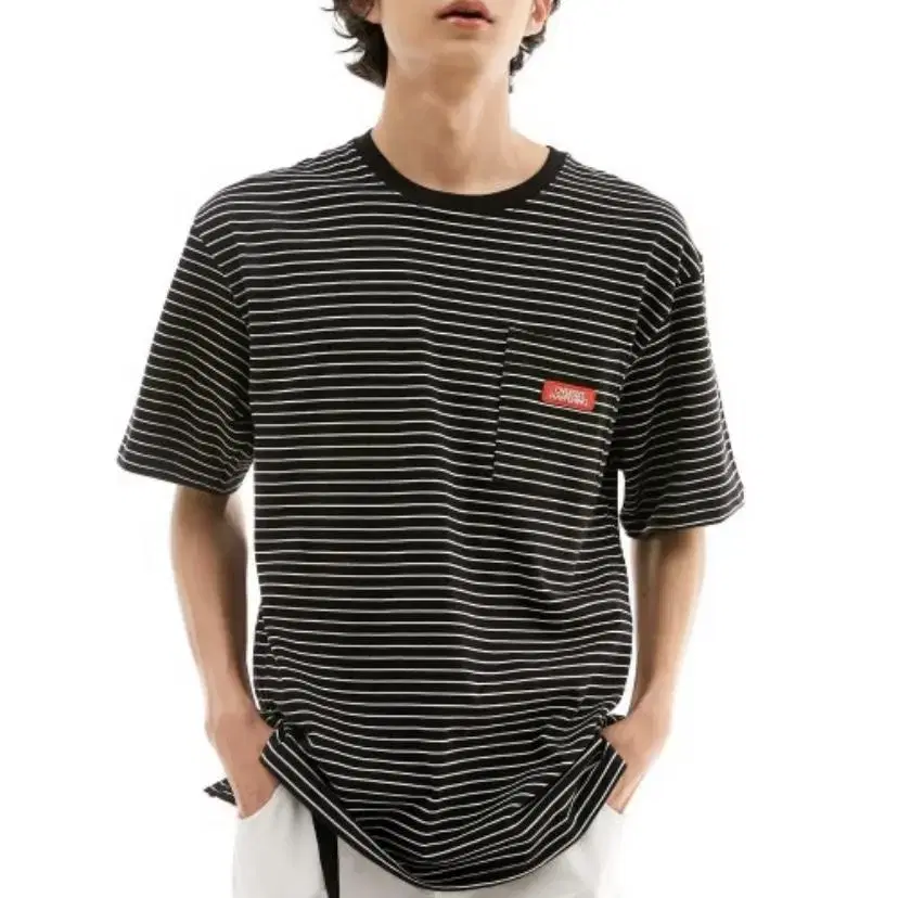 Oversized Happening Bold Stripe T-Shirt Black