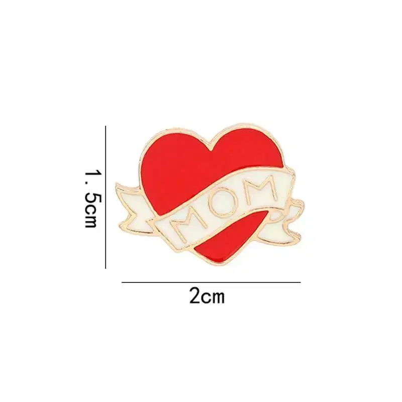 맘브로치 맘 배지 뱃지 badge 엄마 어버이날 mom 기억 하트