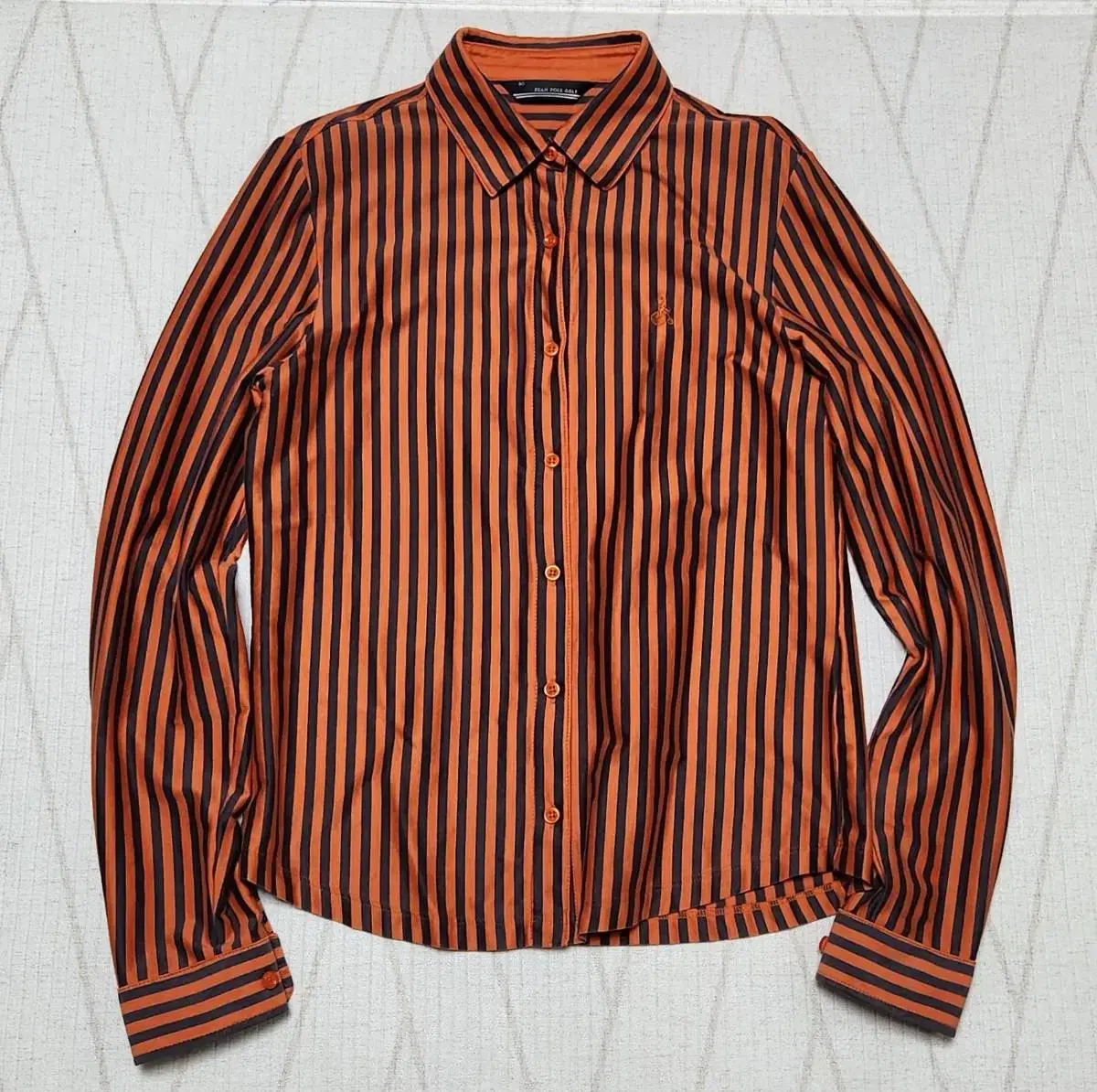 Vinpole Golf Shirt Stripe Gray Orange 90 (see actual measurements)