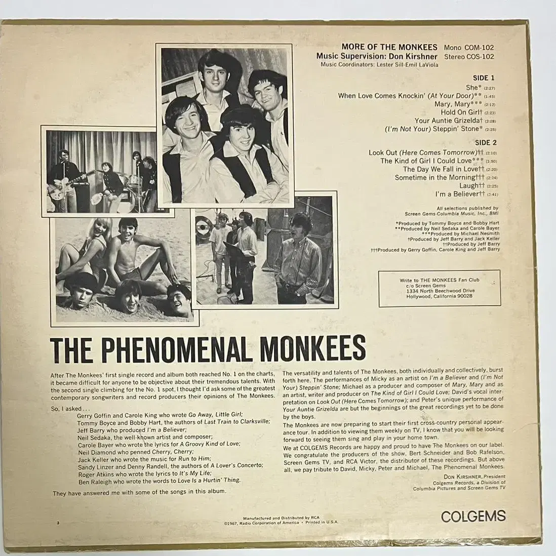 [LP] 더 몽키즈 More Of The Monkees 바이닐 엘피 LP