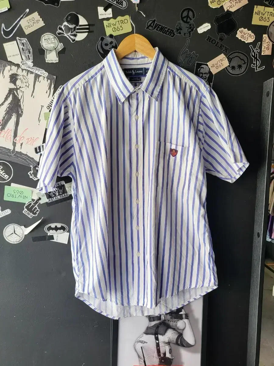 Polo shirt bloo striped tulip jersey short sleeve XL, 105