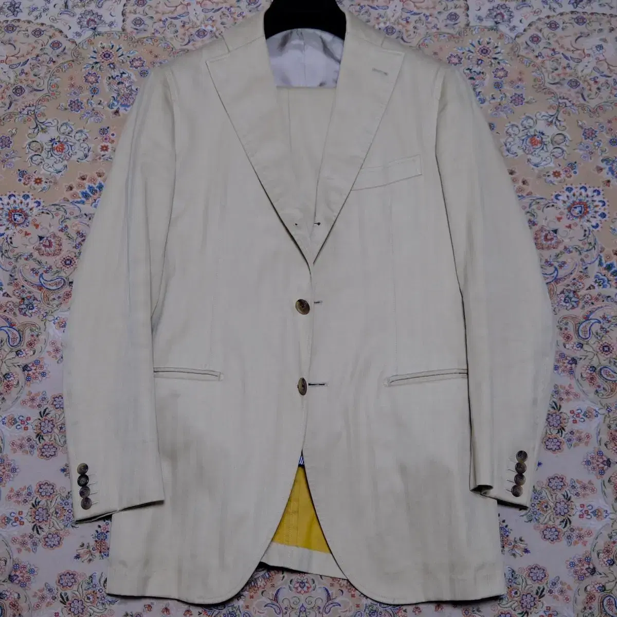 Tomorrowland Beige Cotton Suit 46 코튼수트