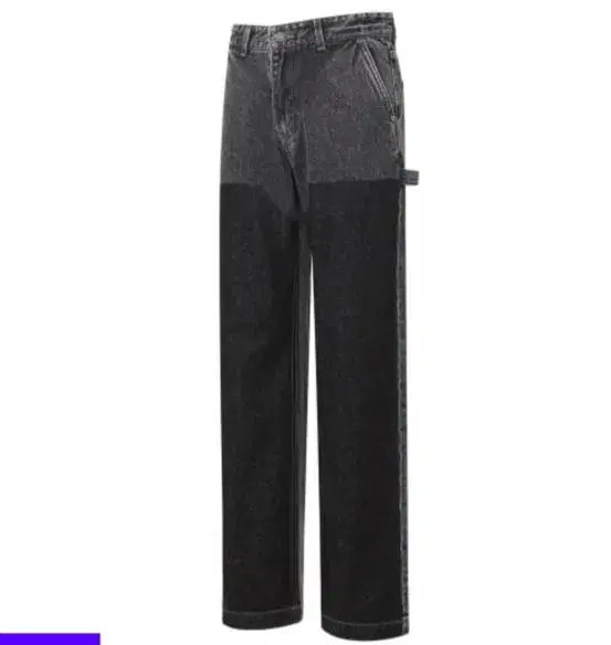 Add-Off Mix Denim Carpenter Pants PANTS BLACK