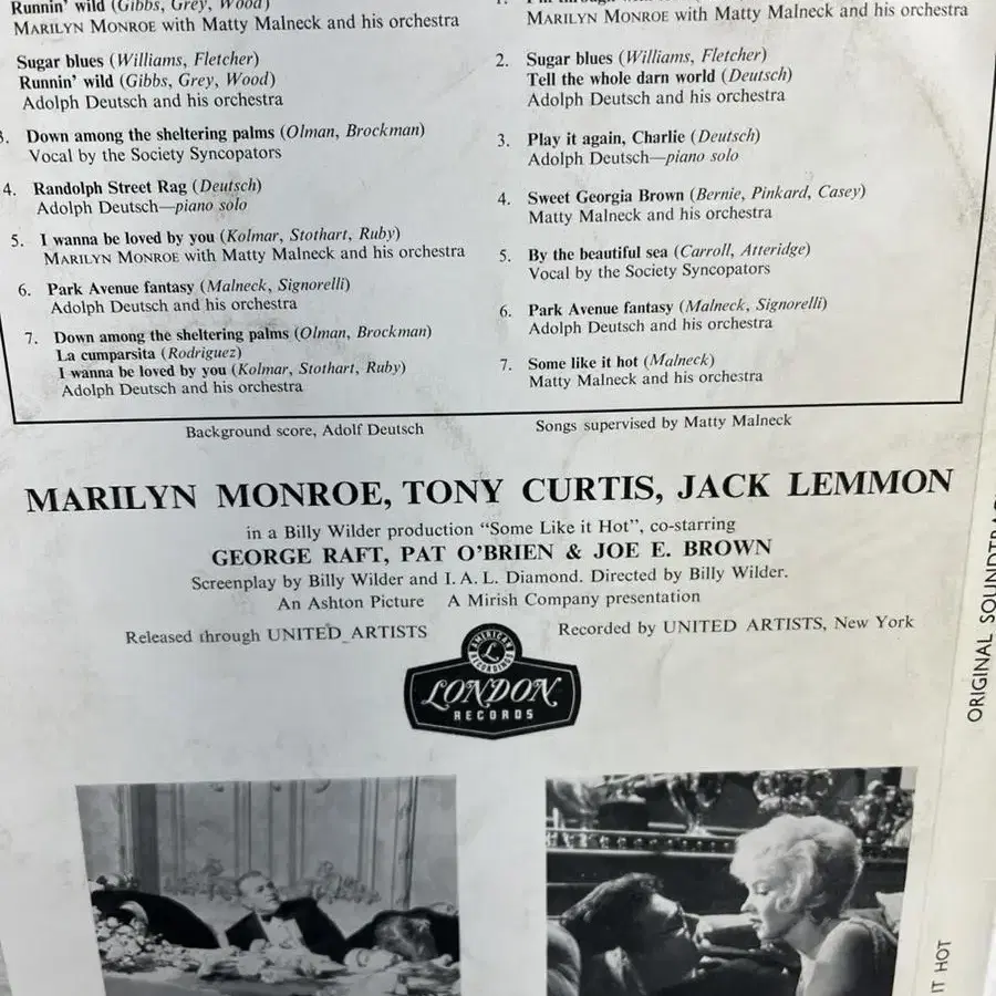 Some like it hot ost marilyn monroe lp