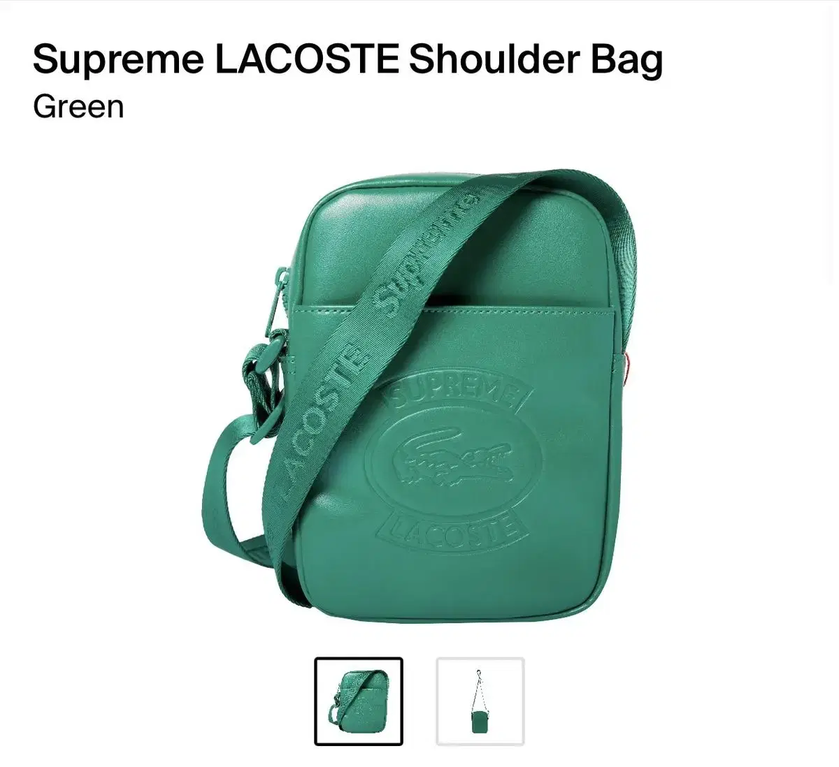 Supreme 18 S/S Shoulder Bag Green