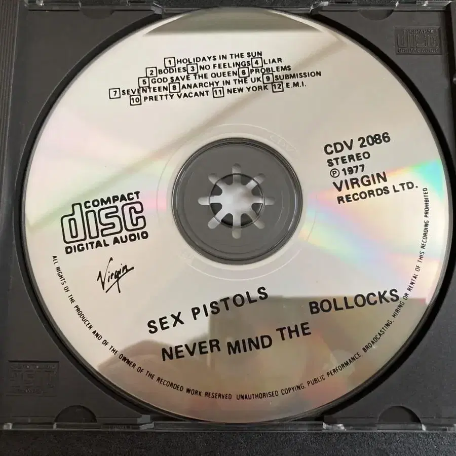 섹스피스톨즈-Never Mind..85년 UK발매초반CD