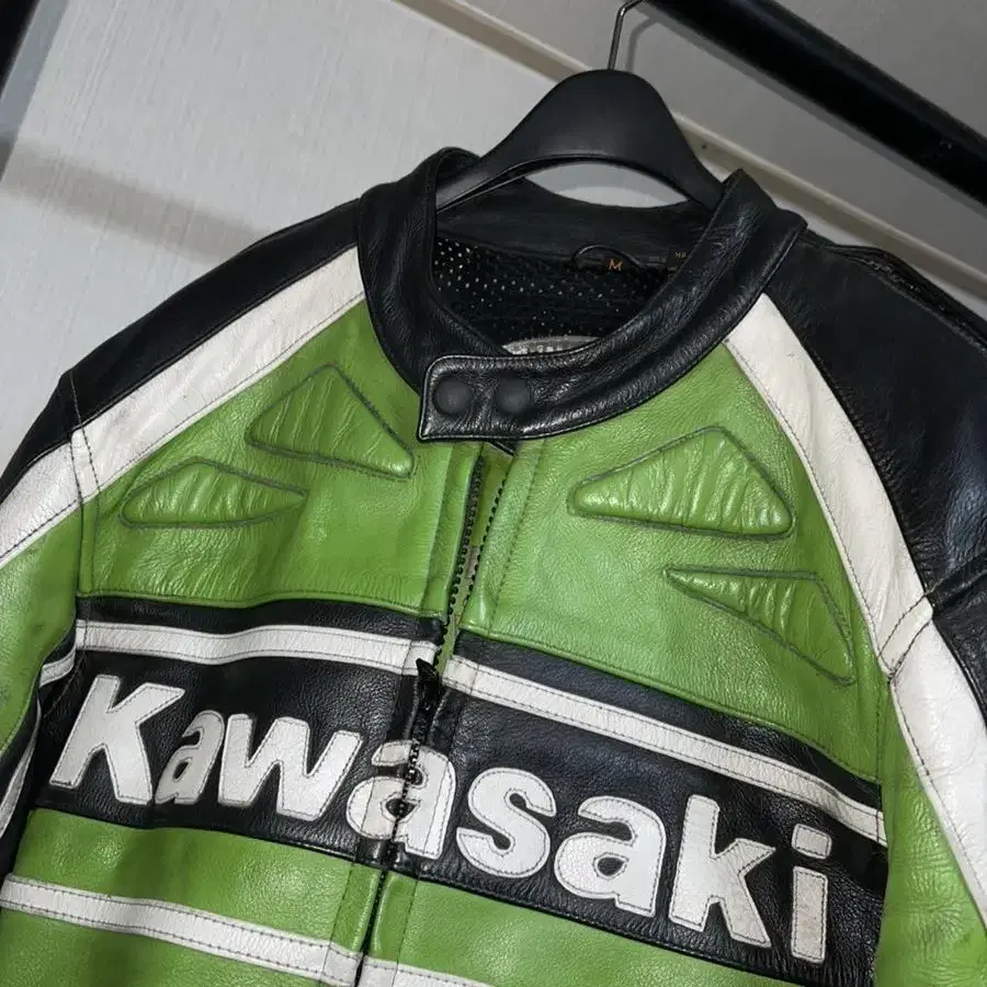 올드 빈티지 가와사키 레더자켓 kawasaki