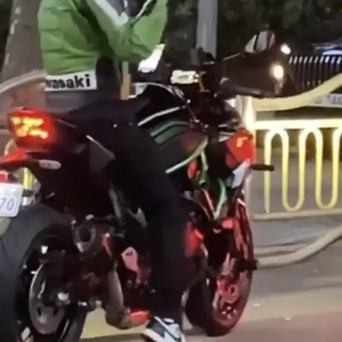 올드 빈티지 가와사키 레더자켓 kawasaki