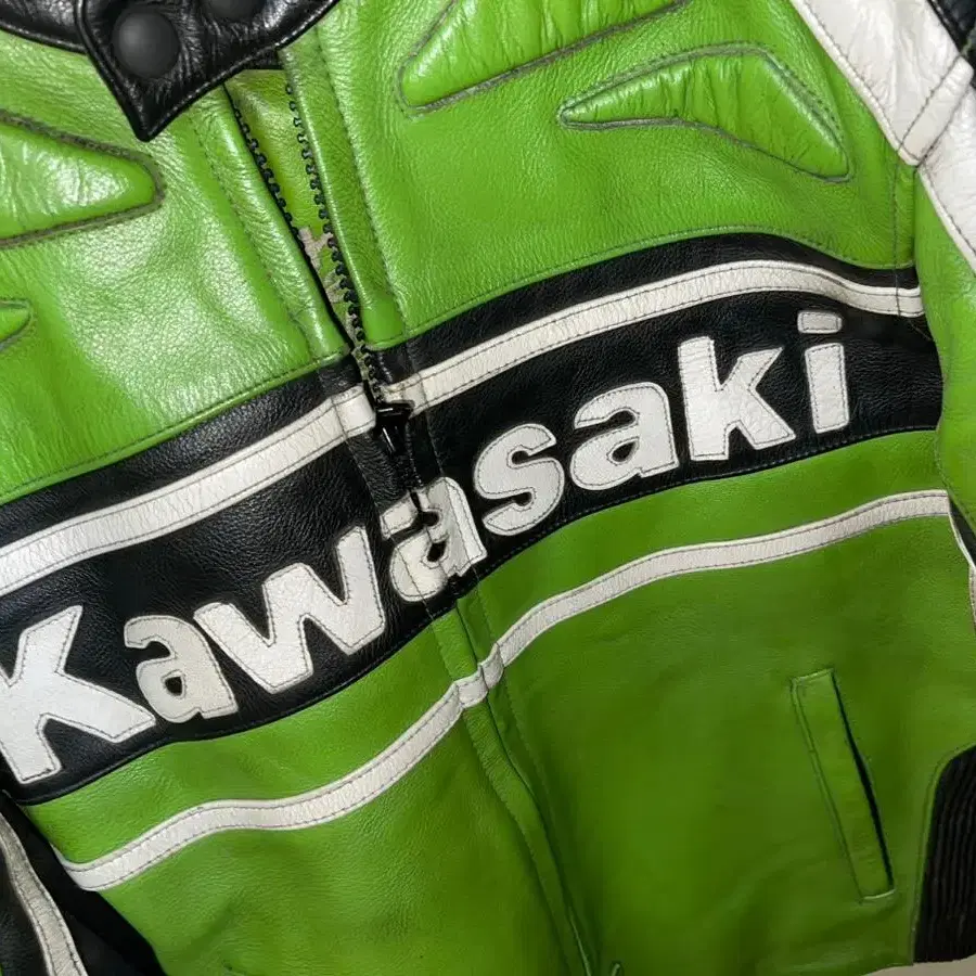 올드 빈티지 가와사키 레더자켓 kawasaki