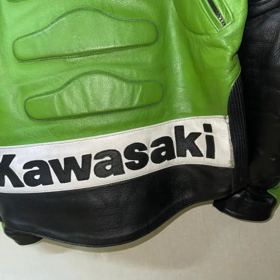 올드 빈티지 가와사키 레더자켓 kawasaki