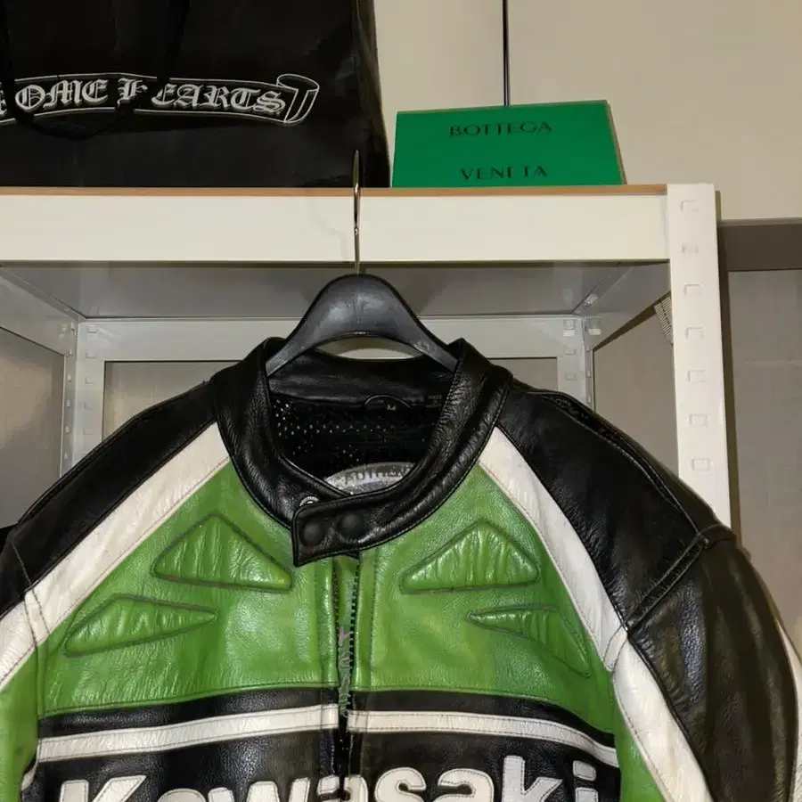 올드 빈티지 가와사키 레더자켓 kawasaki