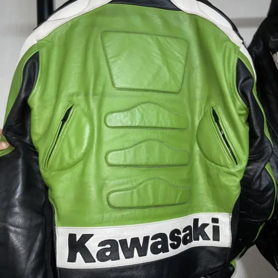 올드 빈티지 가와사키 레더자켓 kawasaki