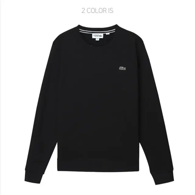 [ L ] Lacoste 라코스테 블랙 라운드 맨투맨