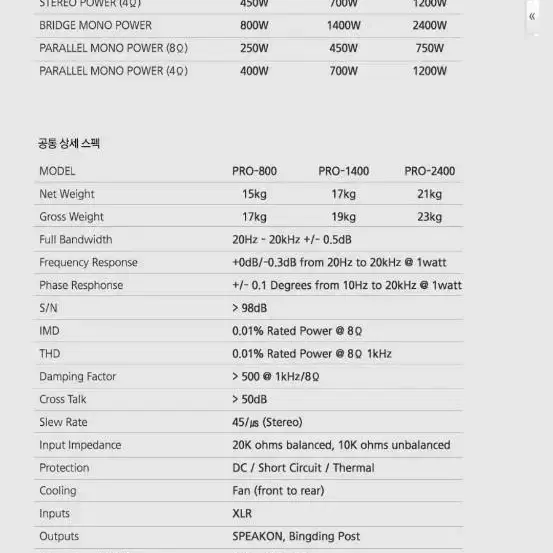 영국 안톤사의 파워앰프 PRO-800